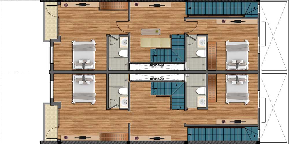 MẶT BẰNG VẬT DỤNG LẦU 1