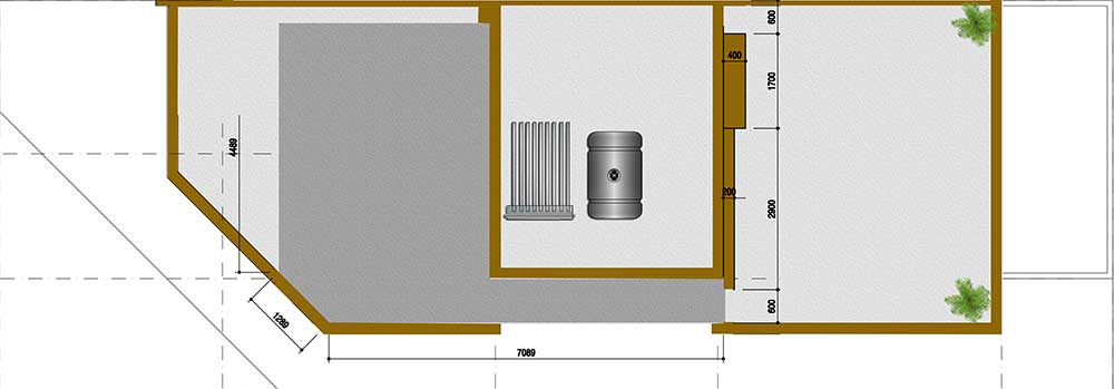 MẶT BẰNG KÍCH THƯỚC MÁI