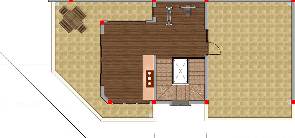 MẶT BẰNG VẬT DỤNG LẦU 2 - SÂN THƯỢNG